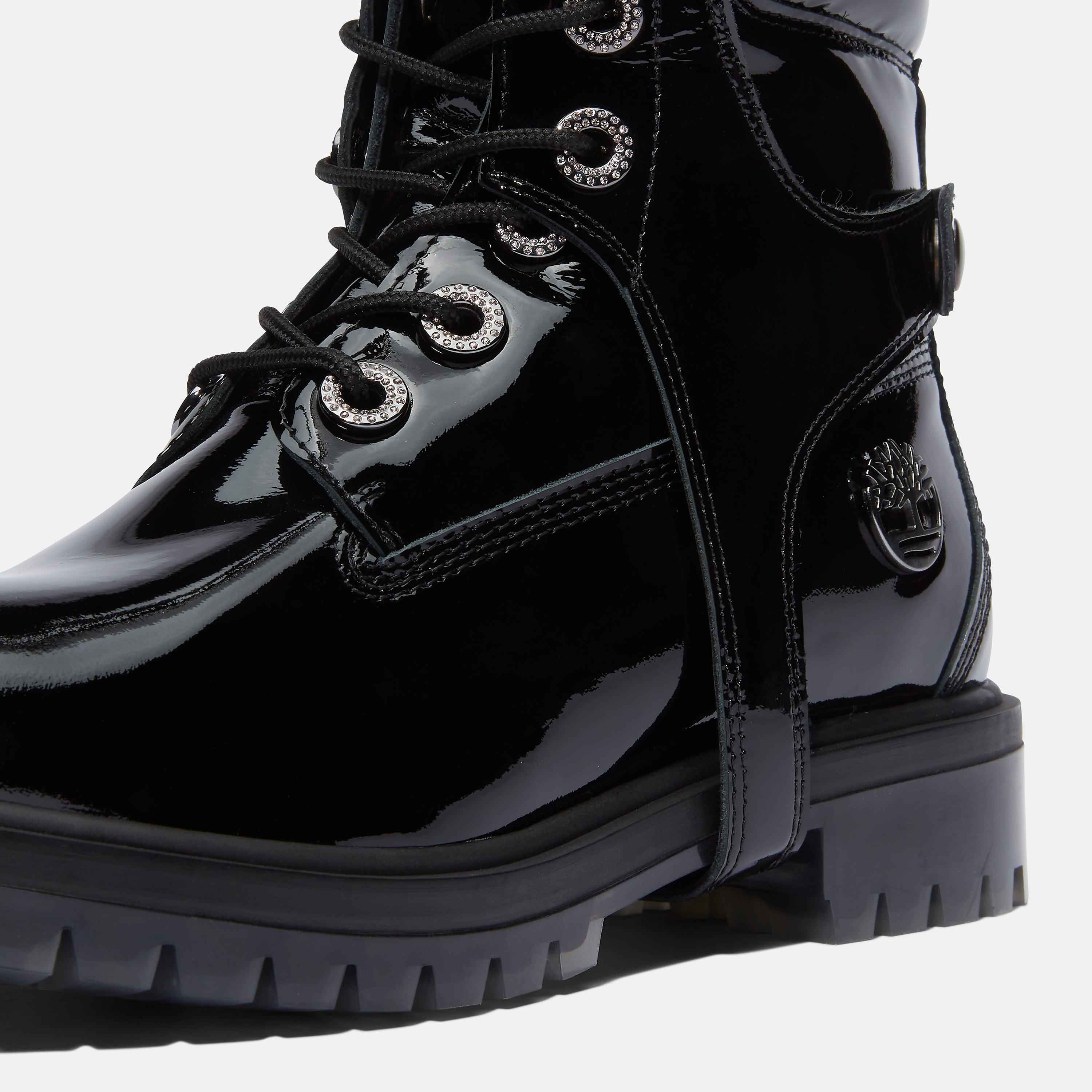 Jimmy Choo x Timberland】レディース ハーネス パテントレザー