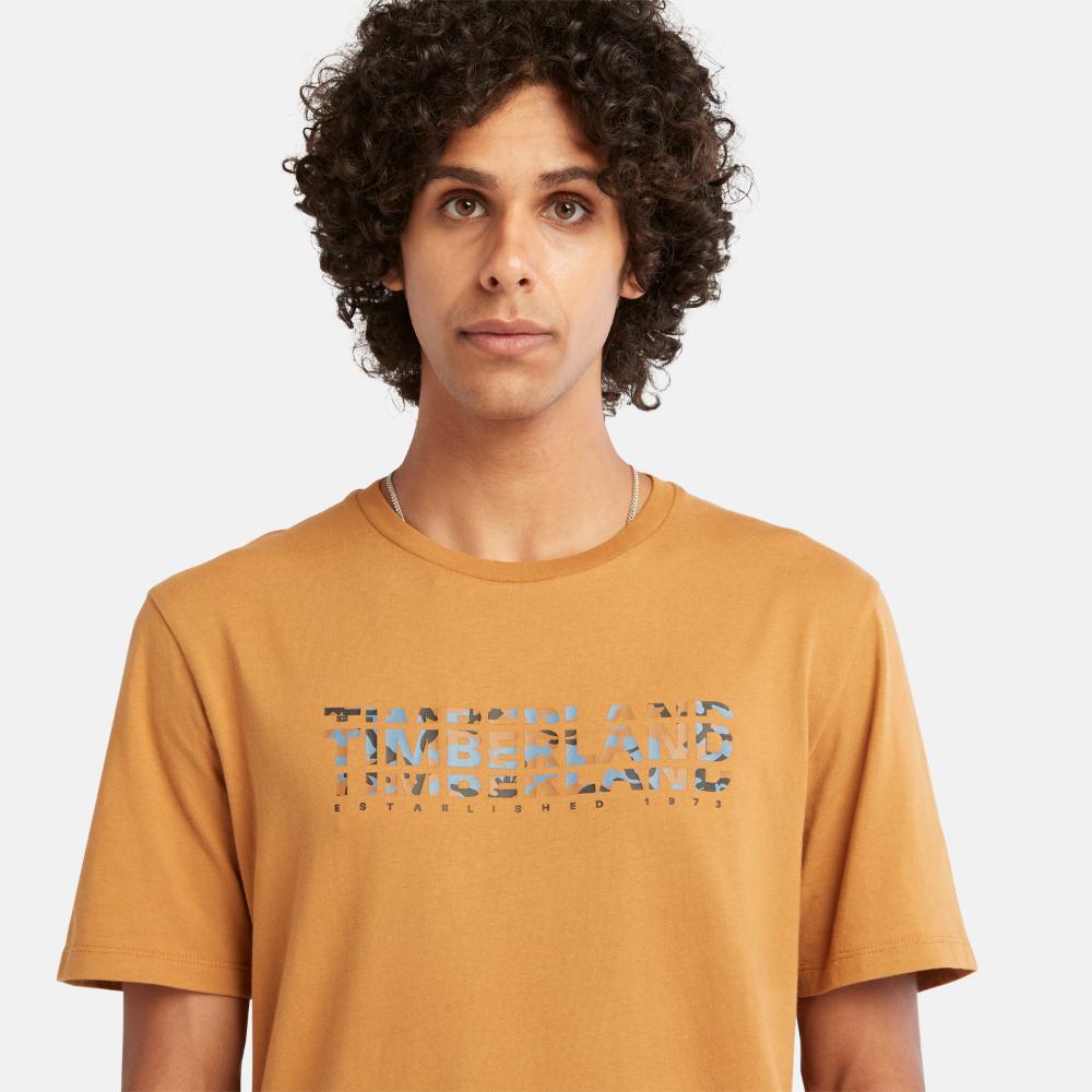 メンズ 半袖 バック トゥー スクール カモ Tシャツ image number 2